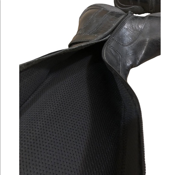 Brand New Geox Waterproof Black Distressed Leather Tall Boots - Picture 2 of 6